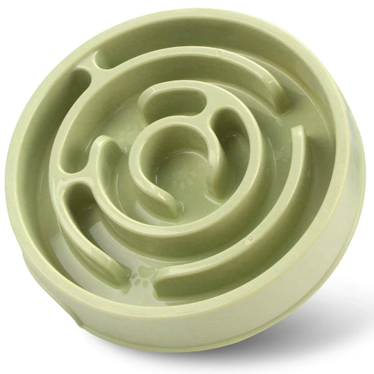 Gamelle pour chien anti-glouton de couleur vert de boutiquechien