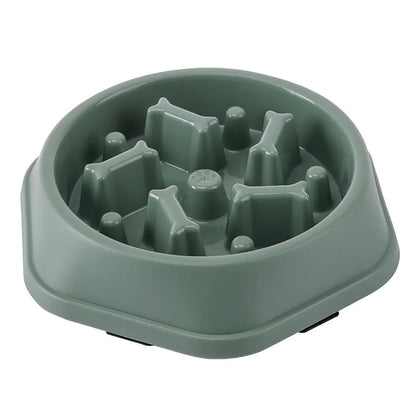 Gamelle pour chien anti-glouton de couleur kaki anti-dérapante. Image produit Boutiquechien