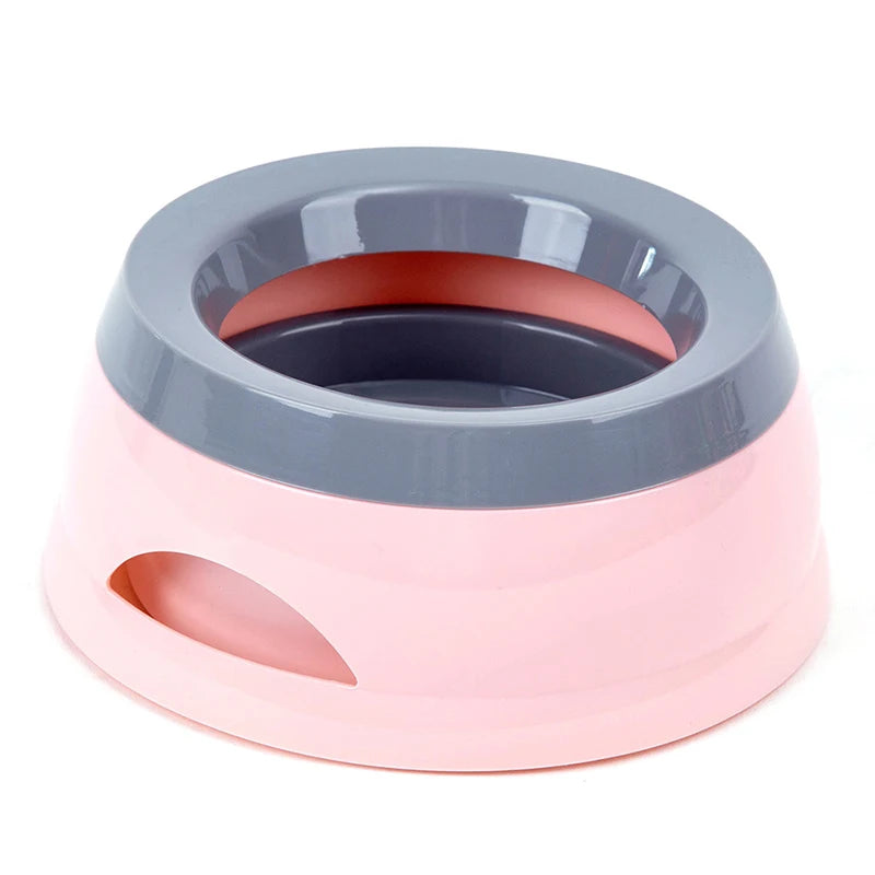 Gamelle anti renversement chien rose de profil 
