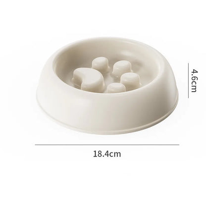 Gamelle chien anti glouton en forme de patte couleur blanc. Parfait pour les chiens glouton. Image produit Boutiquechien