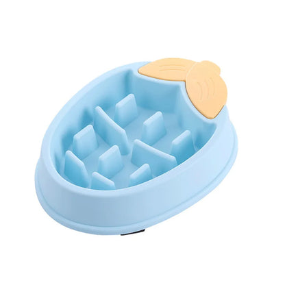 Gamelle chien anti glouton en forme de Maïs couleur bleu. Parfait pour les chiens glouton. Image produit Boutiquechien