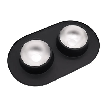 gamelle pour chiot anti- dérapant de couleur noir avec bord en caoutchouc. Image produit Boutiquechien