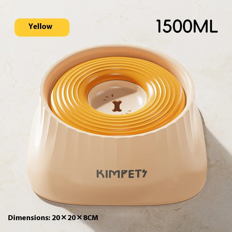 Gamelle eau chien anti glouton orange