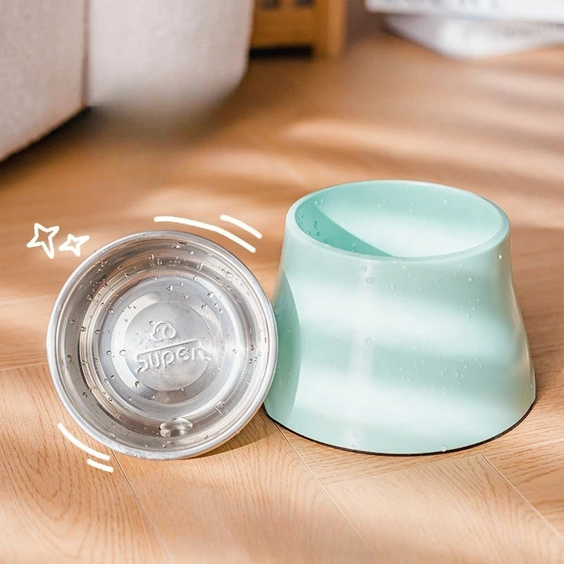 Gamelle inox surélevée pour cocker nettoyable