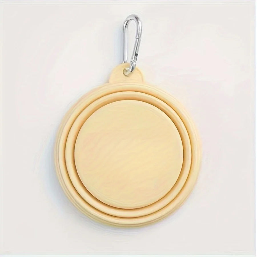 Gamelle pour chien pliante de couleur jaune. Image produit Boutiquechien