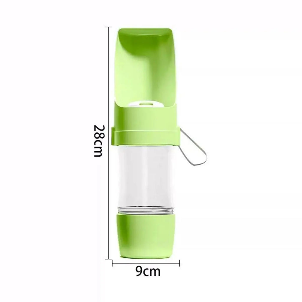 Gourde portative pour chien vert