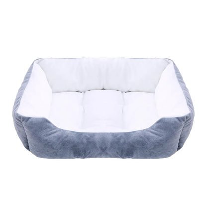 Grand panier pour chien XXL gris et blanc rembourré pour un moelleux de qualité supérieur. Panier style velour classe pour grand chien. image produit boutiquechien