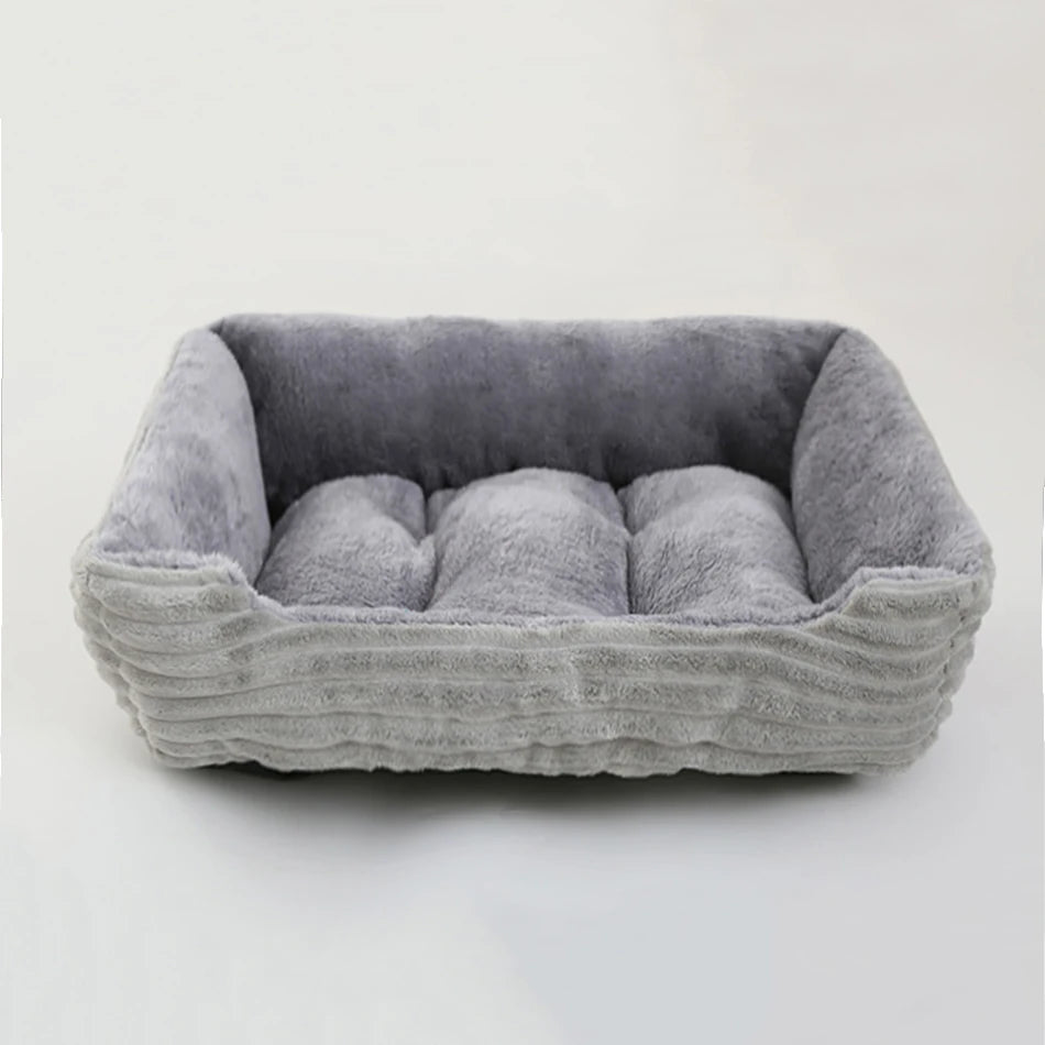 Grand panier pour chien XXL gris foncé et rembourré pour un moelleux de qualité supérieur. Panier style velour classe pour grand chien. image produit boutiquechien