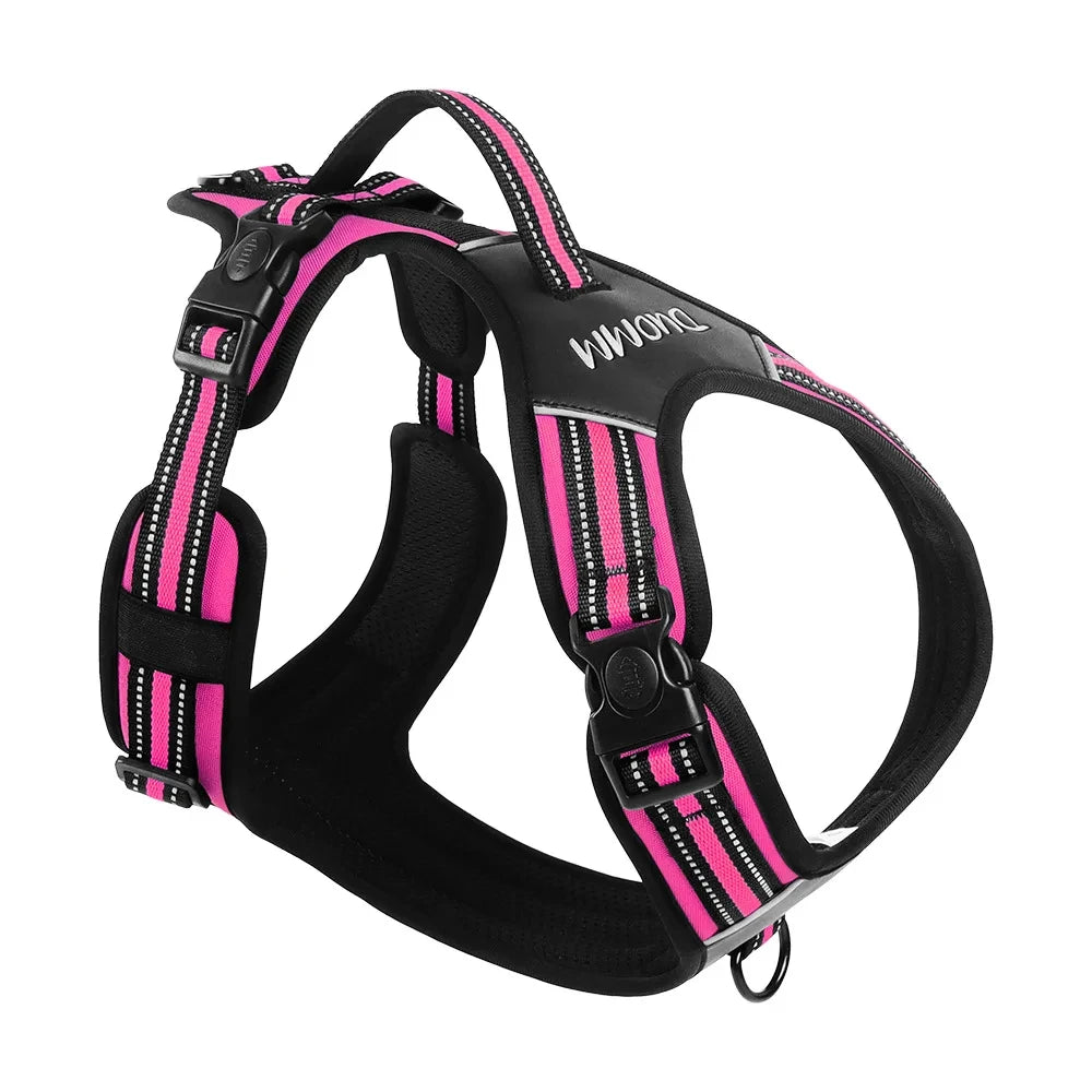 Harnais anti traction chien trixie rose