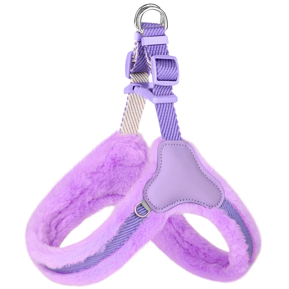 Harnais baudrier pour petit chien violet 