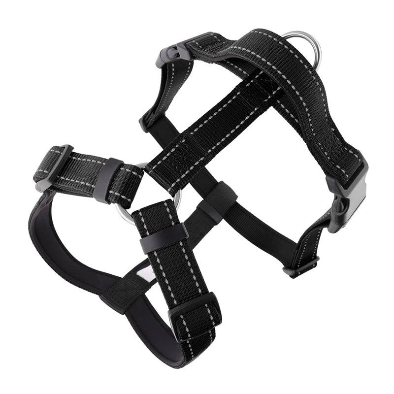 Harnais chien anti traction en y noir