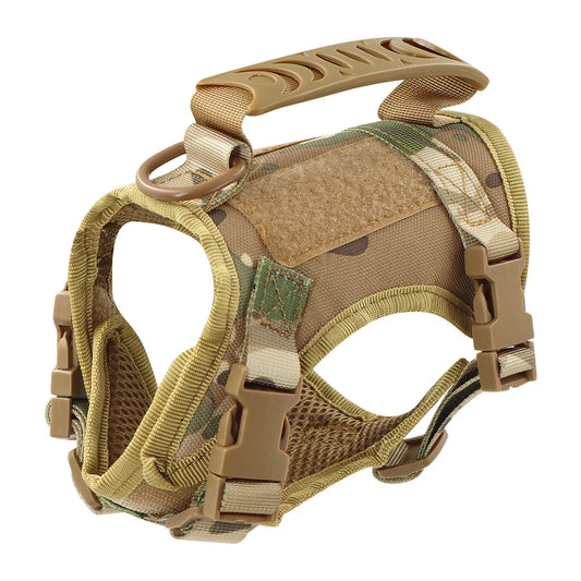 Harnais pour chiot camouflage de couleur militaire. Image produit Boutiquechien