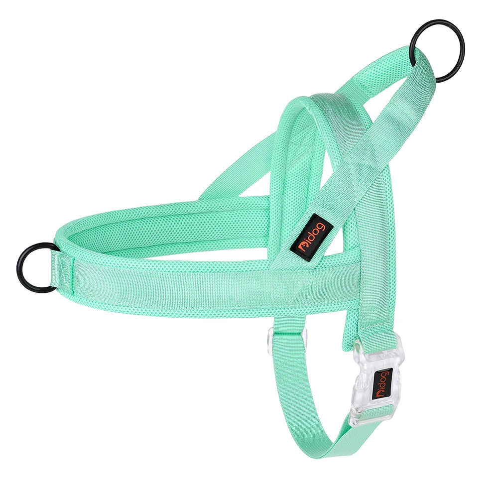 Harnais gros chien pas cher de couleur turquoise anti traction