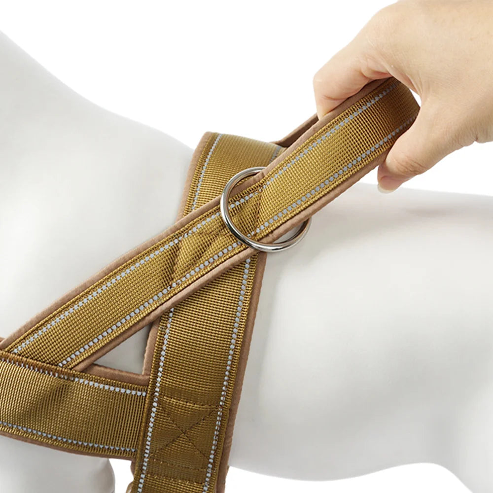 Harnais poitrail pour gros chien fonctionnement de la poignée du produit 