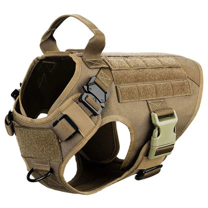Harnais pour chien de couleur beige durable et résistant tactique parfait pour les chiens. Image produit Boutiquechien