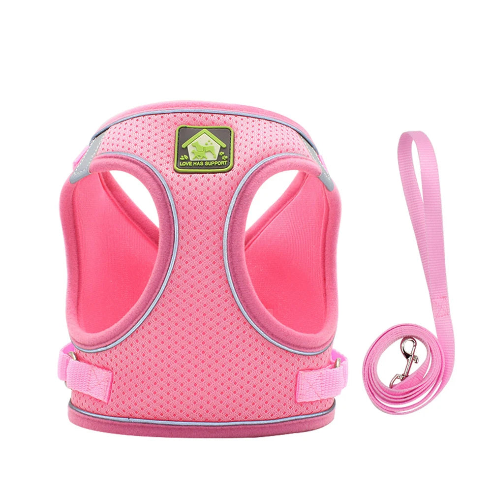 Harnais pour petit chien 4 kg rose 