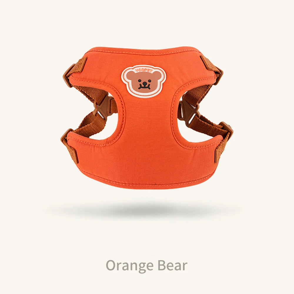 Harnais pour petit chien yorkshire orange 