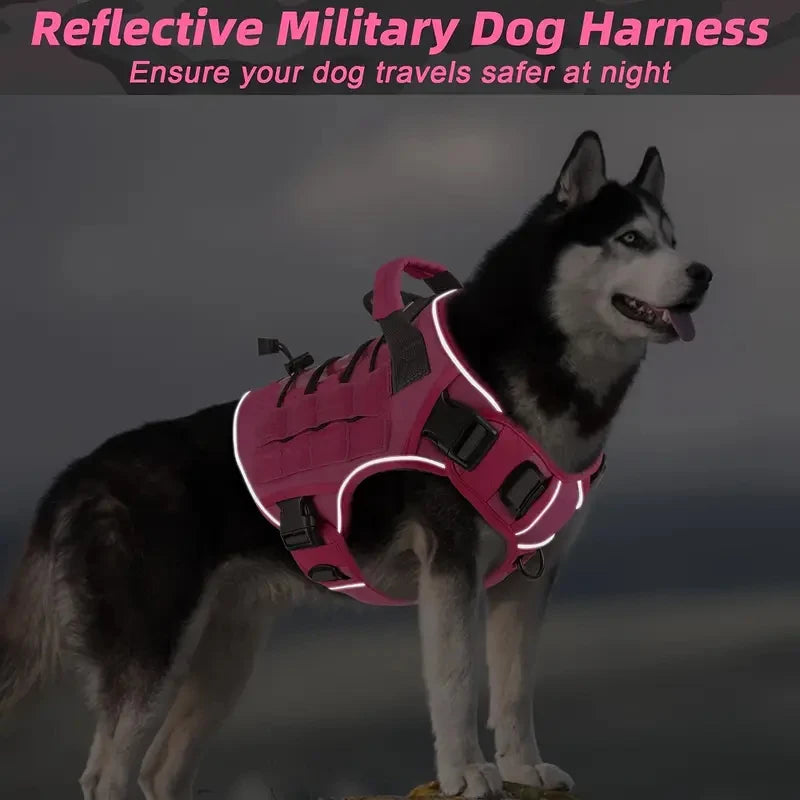 Harnais rose pour chien reflechissant Image