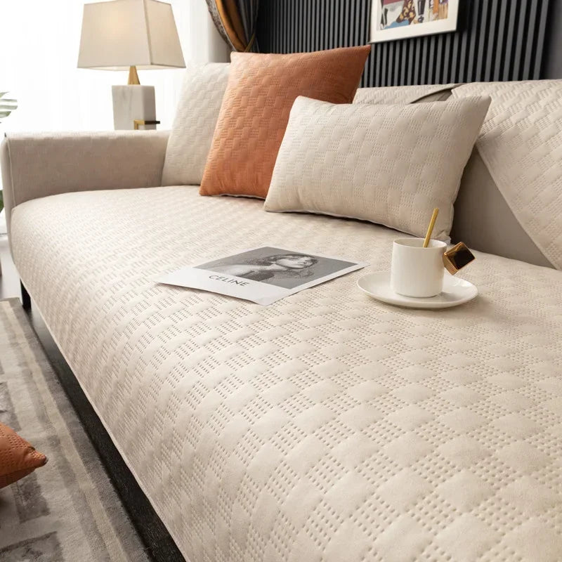 Housse de canapé pour chien blanc