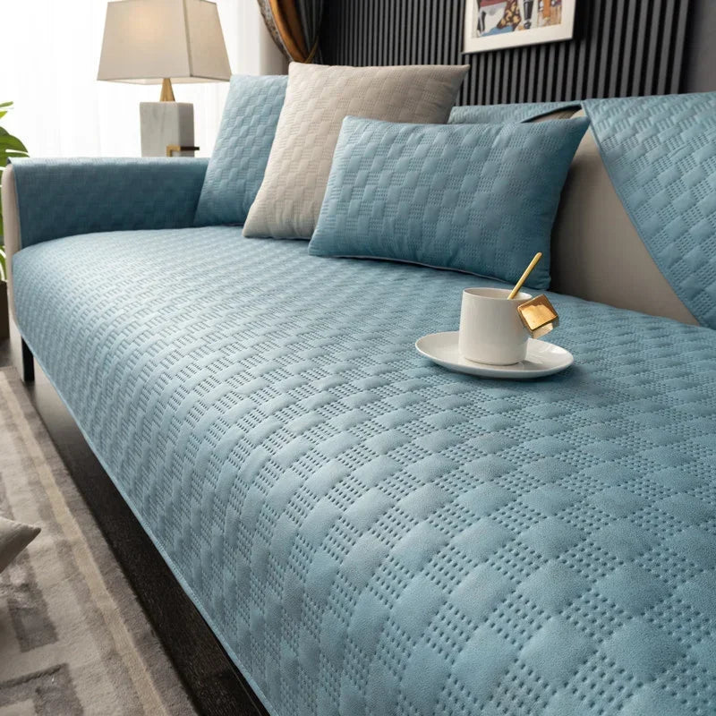 Housse de canapé pour chien bleu claire