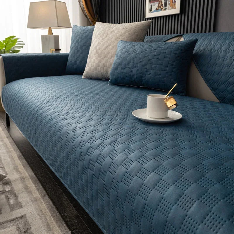 Housse de canapé pour chien bleu fonce