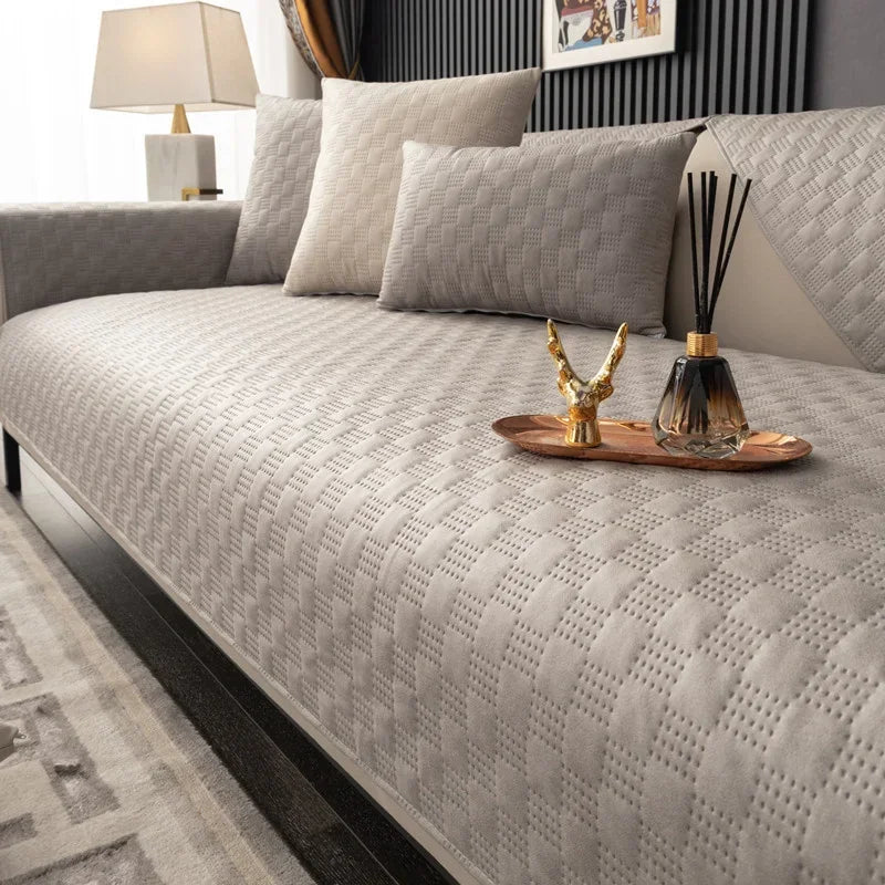 Housse de canapé pour chien gris claire