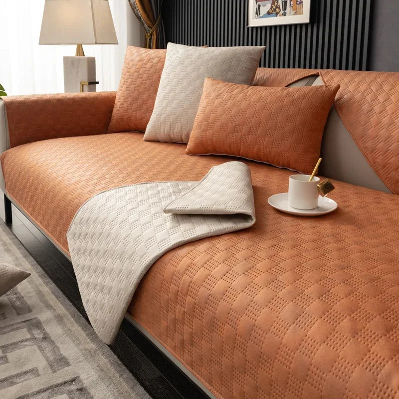 Housse de canapé pour chien orange 