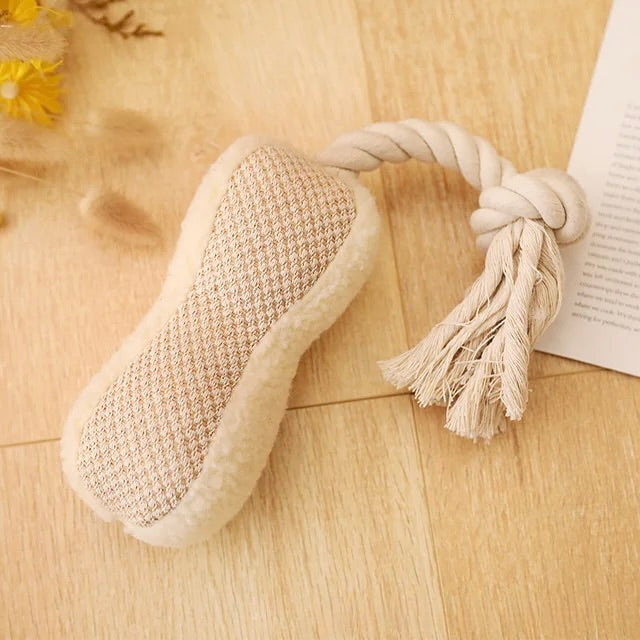 jouet chien style corde de couleur claire. Image produit Boutiquechien
