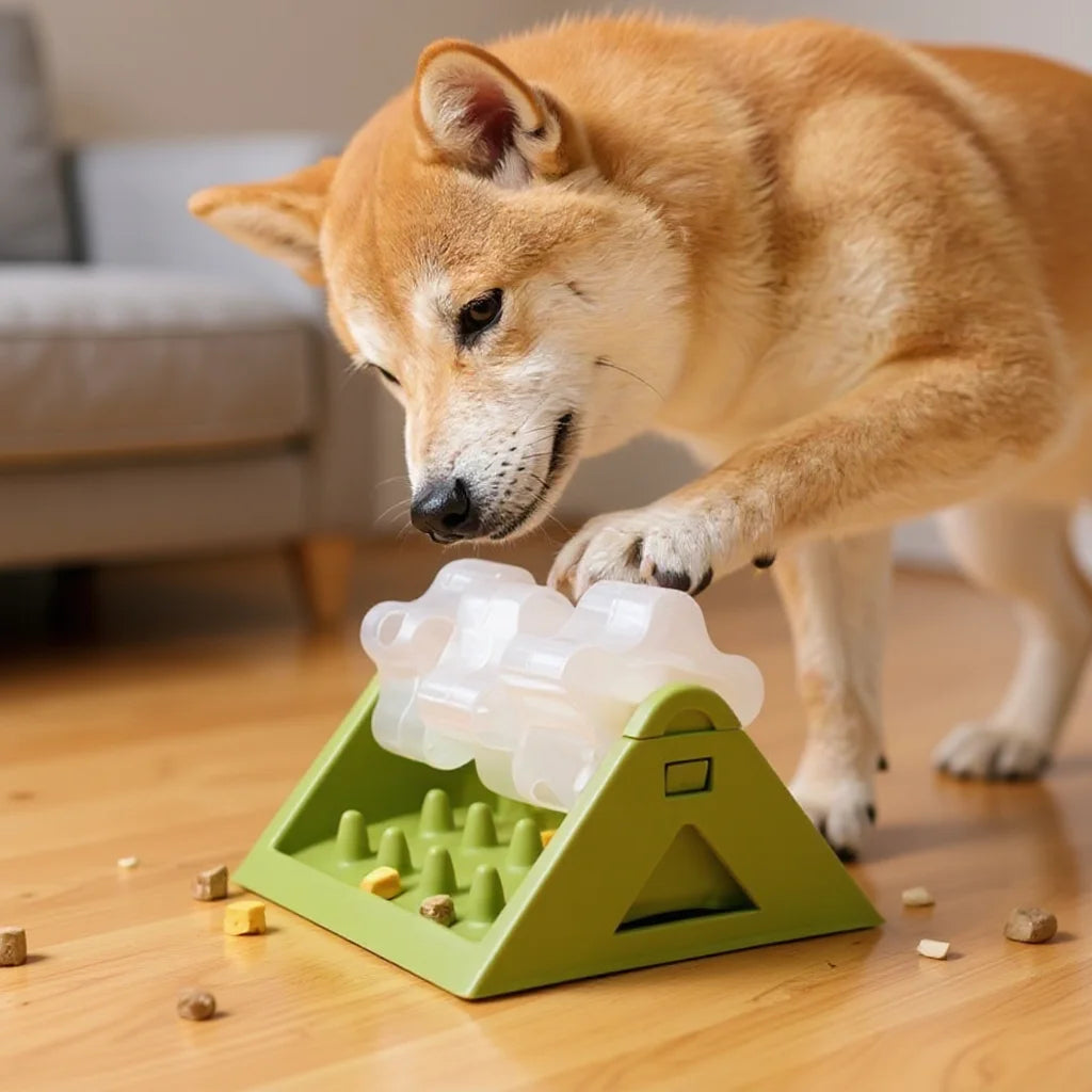 Jouet d’occupation chiot avec un shiba jouant avec le produit Image