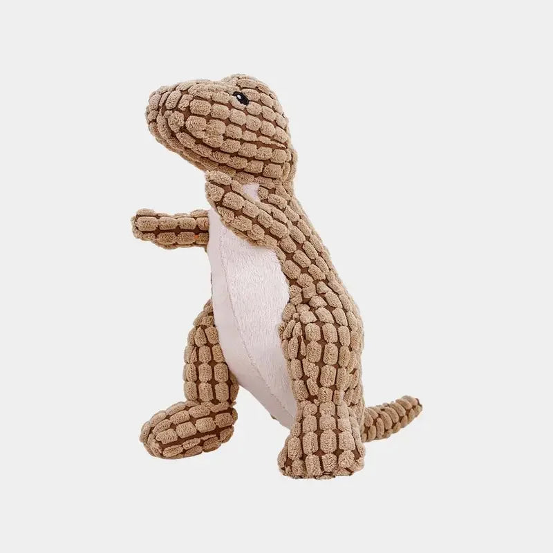 jouet pour chien gris résistant en forme de dinosaure