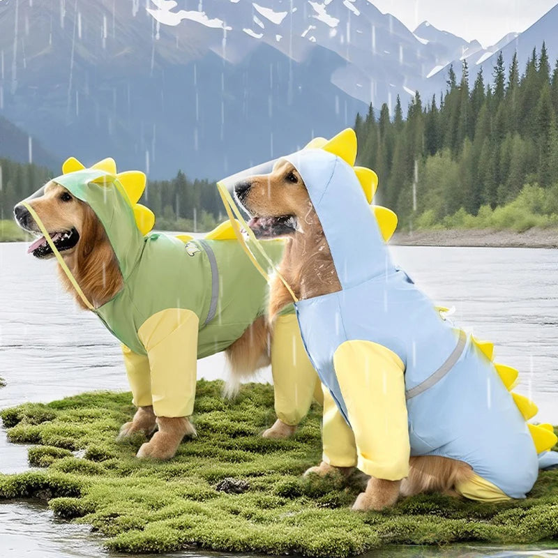 Kway dinosaure chien avec deux chien assis et debout portant le produit  Image