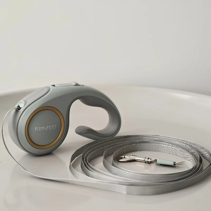 Laisse 3m pour chien avec une laisse mis en valeur dans un fond gris Image