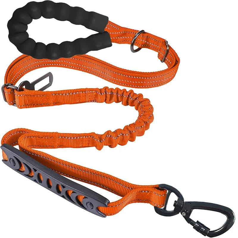 Laisse amortisseur canicross orange