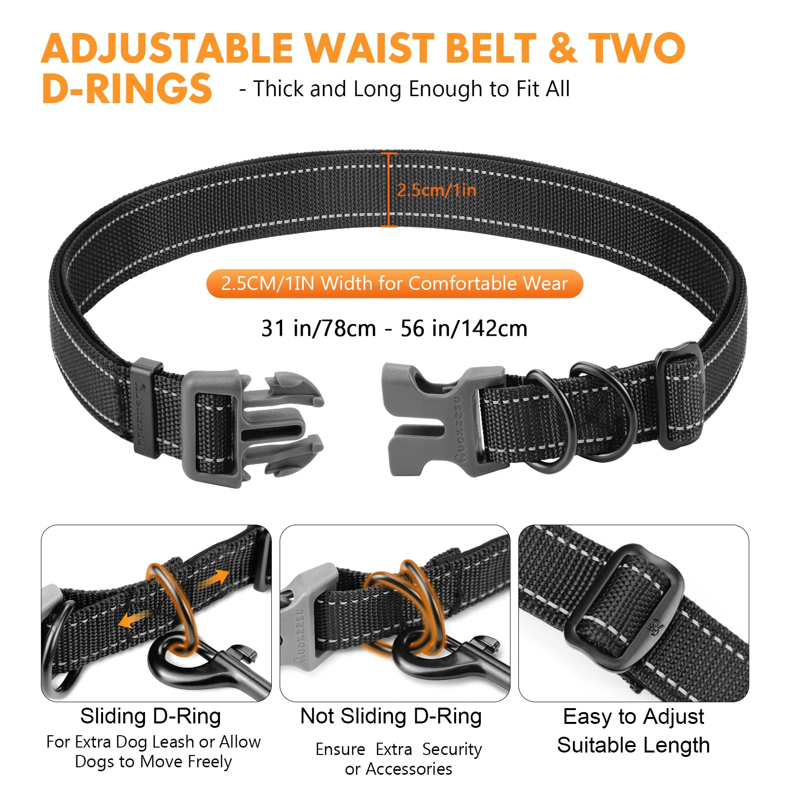 Laisse canicross gros chien dimensions du produit 