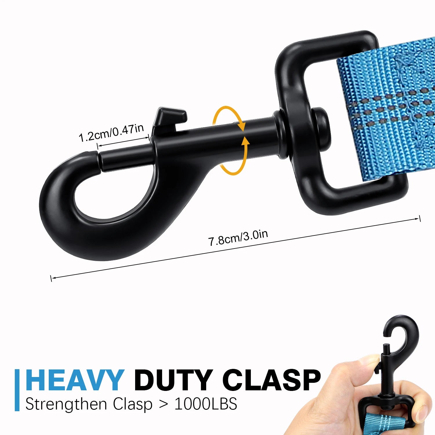 Laisse canicross petit chien mousqueton 