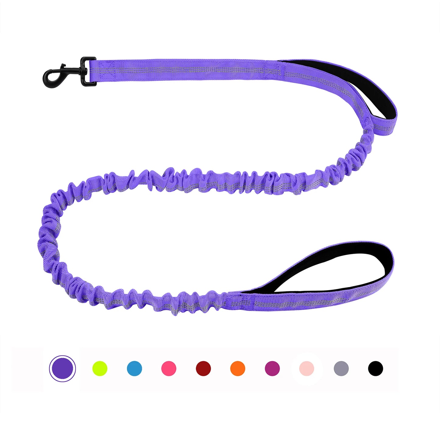 Laisse canicross petit chien violet