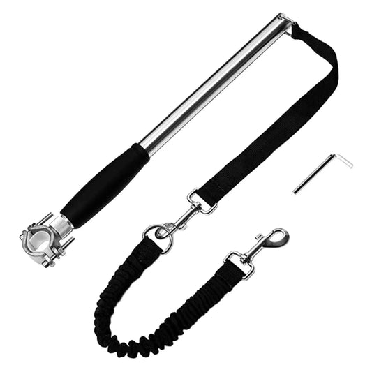 laisse pour chien à vélo. La laisse est de couleur Noir pour promener votre chien à vélo de boutiquechien  