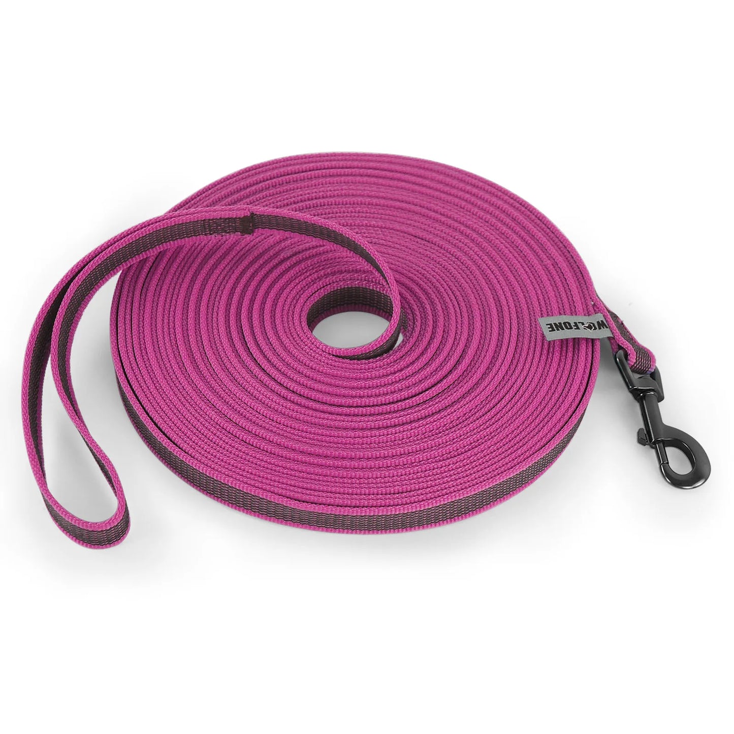 laisse pour chiot rose en nylon résistant ed couleur rose et noir. Image produit Boutiquechien