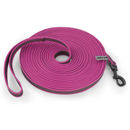 laisse pour chiot rose en nylon résistant ed couleur rose et noir. Image produit Boutiquechien