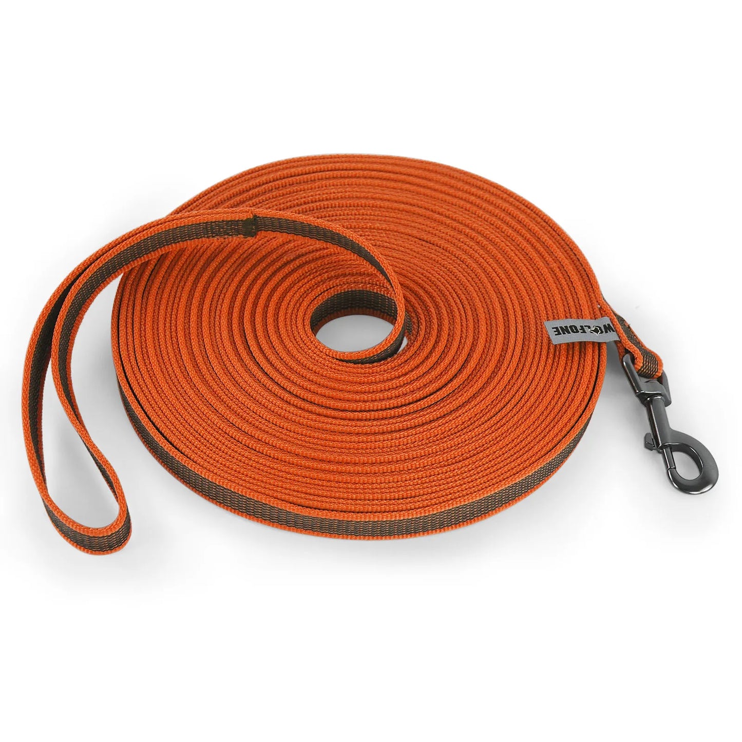 laisse pour chiot orange en nylon résistant de couleur jaune et noir. Image produit Boutiquechien