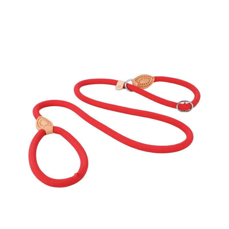 Laisse lasso avec frein rouge