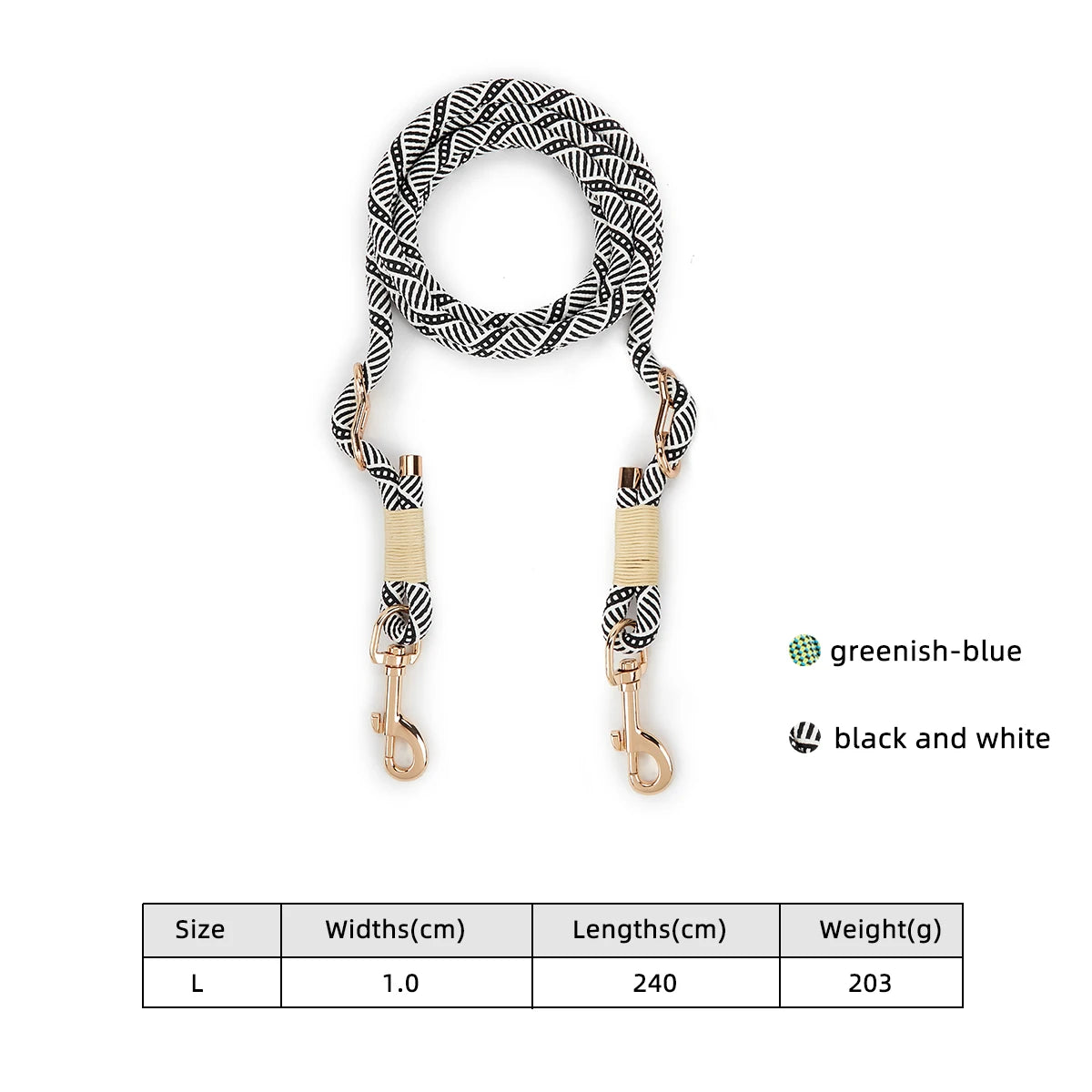 laisse lasso de couleur design pour chien. Image produit Boutiquechien