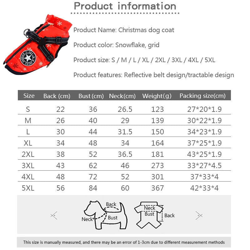 Manteau pour petit chien avec harnais intégré dimensions total du produit 
