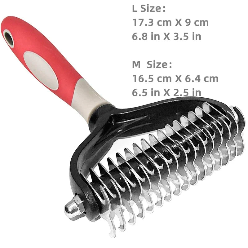 Meilleur brosse pour chien poil long rouge