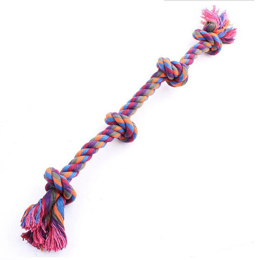 gros os pour chien résistant en corde. L'os en corde possède plusieurs couleurs et il est de grande tailles. Image produit Boutiquechien