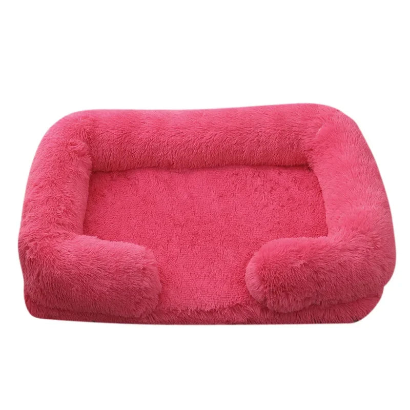 Panier anti stress chien dehoussable rose