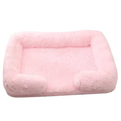 Panier anti stress chien dehoussable rose claire
