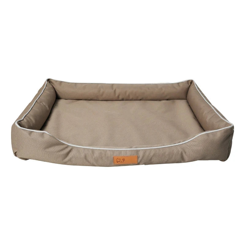 panier beige pour grand chien de boutiquechien. Panier xxl rembourré avec étiquette chinois pour toutou. 