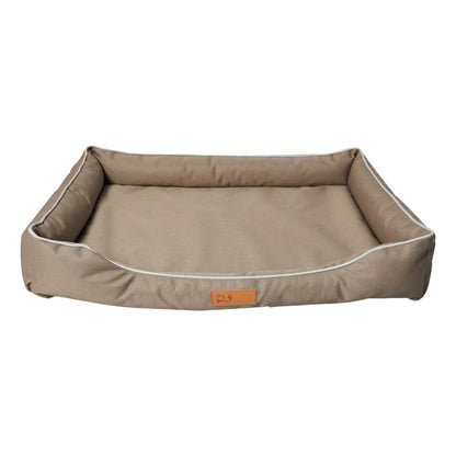 panier beige pour grand chien de boutiquechien. Panier xxl rembourré avec étiquette chinois pour toutou. 