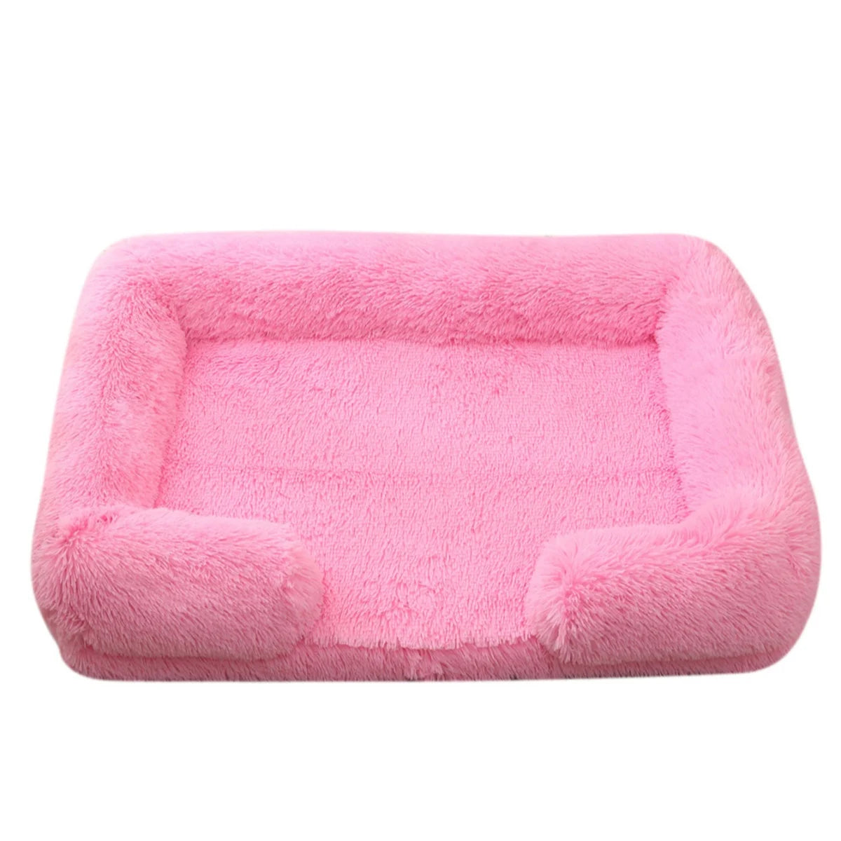 panier complètement rose avec des boudins qui font le tour du panier pour faire un oreiller. Image produit boutiquechien